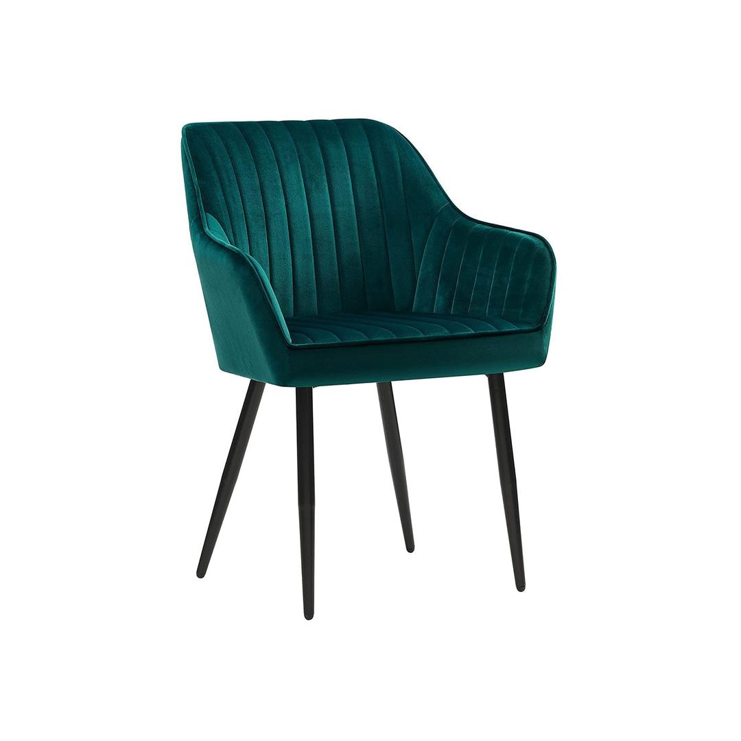 Fluwelen Eetkamerstoel met Armleuningen en Metalen Onderstel – productweergave 35 | De Groot Living