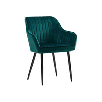 Fluwelen Eetkamerstoel met Armleuningen en Metalen Onderstel – productweergave 35 | De Groot Living
