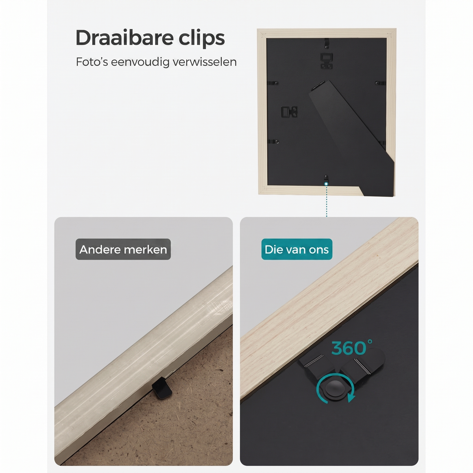 Fotolijsten Set van 10 in Verschillende Formaten voor Wand of Tafel – productweergave 38 | De Groot Living