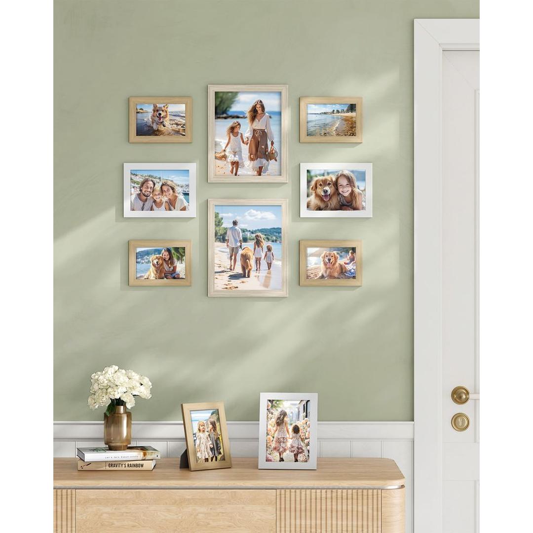 Fotolijsten Set van 10 in Verschillende Formaten voor Wand of Tafel – productweergave 47 | De Groot Living