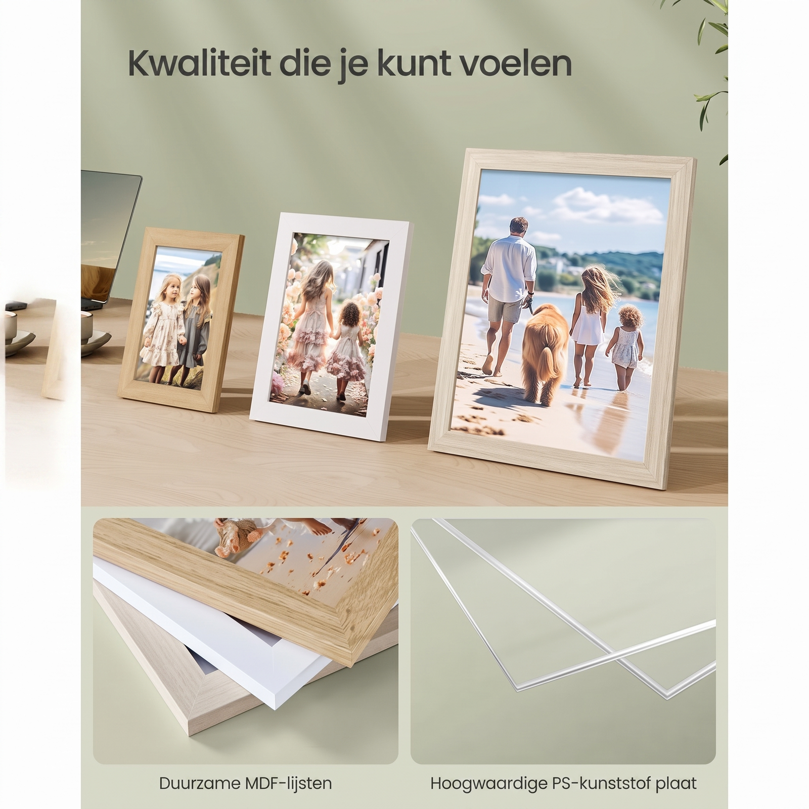 Fotolijsten Set van 10 in Verschillende Formaten voor Wand of Tafel – productweergave 48 | De Groot Living