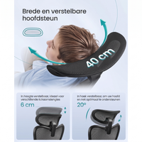 Gamingstoel met Verstelbare Hoofdsteun en Kantelbare Rugleuning – productweergave 8 | De Groot Living