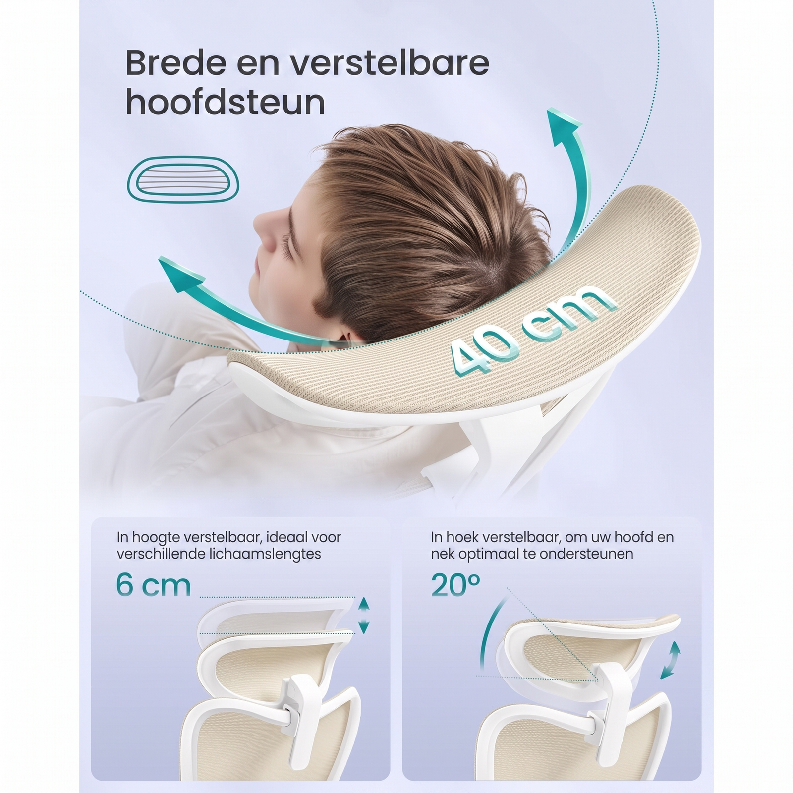 Gamingstoel met Verstelbare Hoofdsteun en Kantelbare Rugleuning – productweergave 21 | De Groot Living