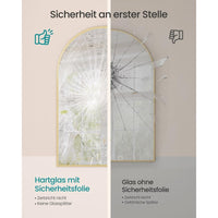 Gebogen Wandspiegel met Aluminium Frame en Gehard Glas 91 x 61 cm – productweergave 4 | De Groot Living