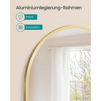 Gebogen Wandspiegel met Aluminium Frame en Gehard Glas 91 x 61 cm – productweergave 5 | De Groot Living