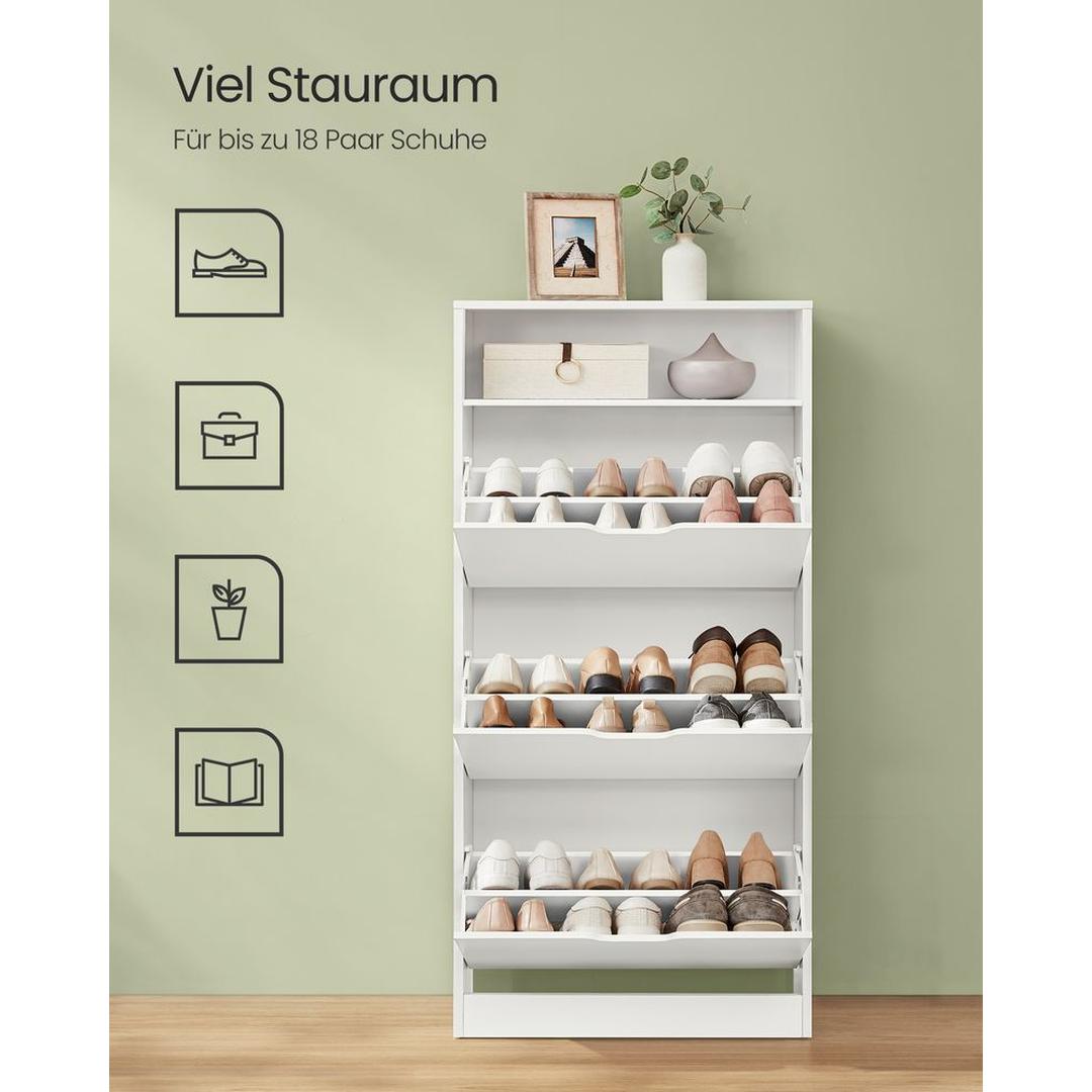 Hoge Schoenenkast met Meerdere Opbergvakken in Slank Ontwerp – productweergave 5 | De Groot Living