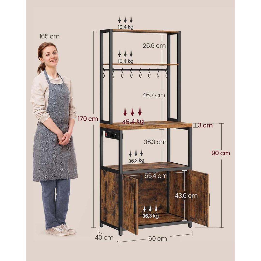 Hoog Keukenrek met Stopcontact – productweergave 6 | De Groot Living