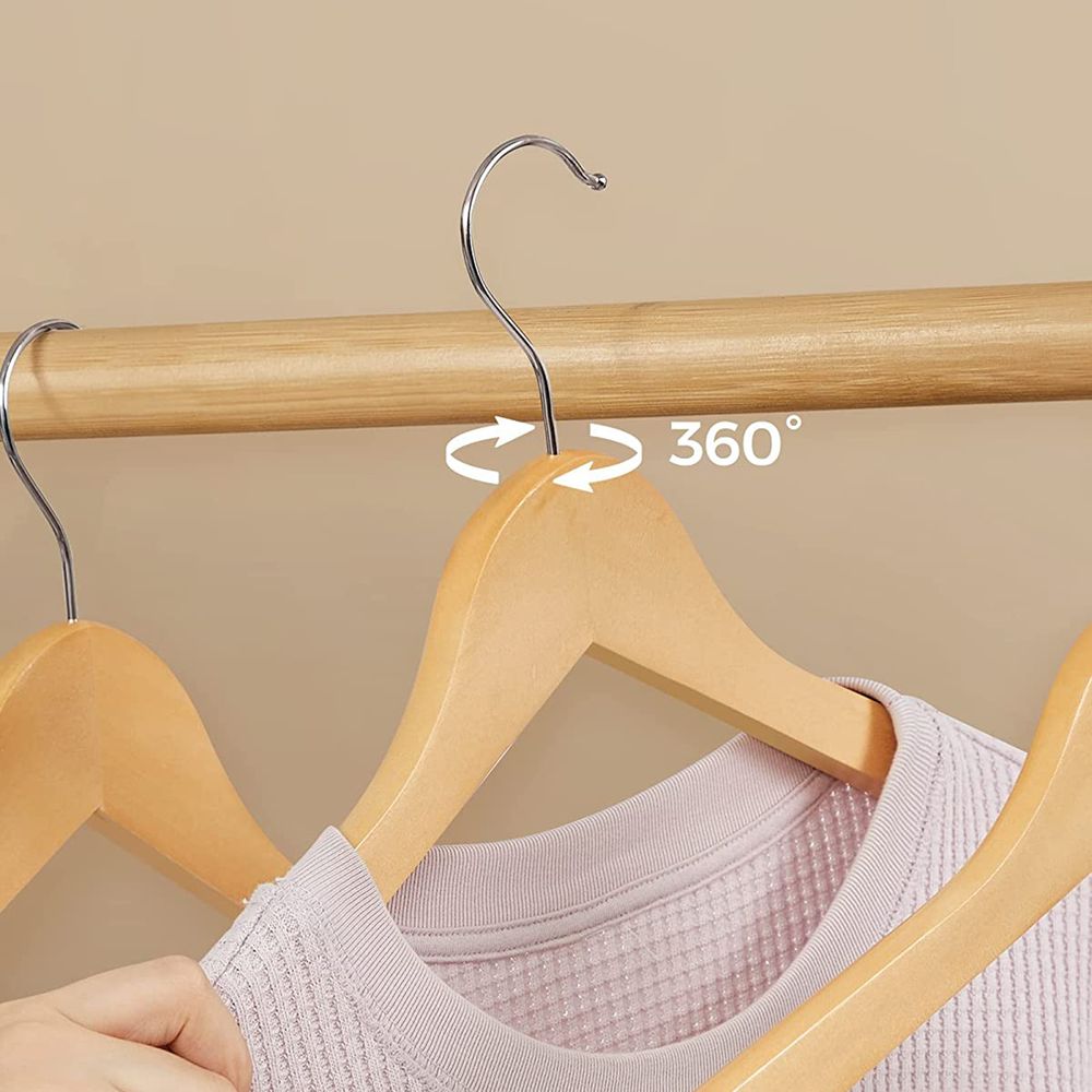 Houten Kledinghangers van Massief Esdoornhout met Antislip Broekstang – productweergave 6 | De Groot Living