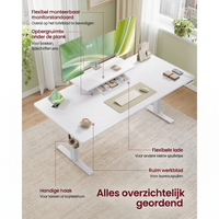 In Hoogte Verstelbaar Bureau met Monitorstandaard en Geheugenfunctie – productweergave 5 | De Groot Living