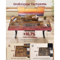 In Hoogte Verstelbaar Bureau met Monitorstandaard en Geheugenfunctie – productweergave 12 | De Groot Living