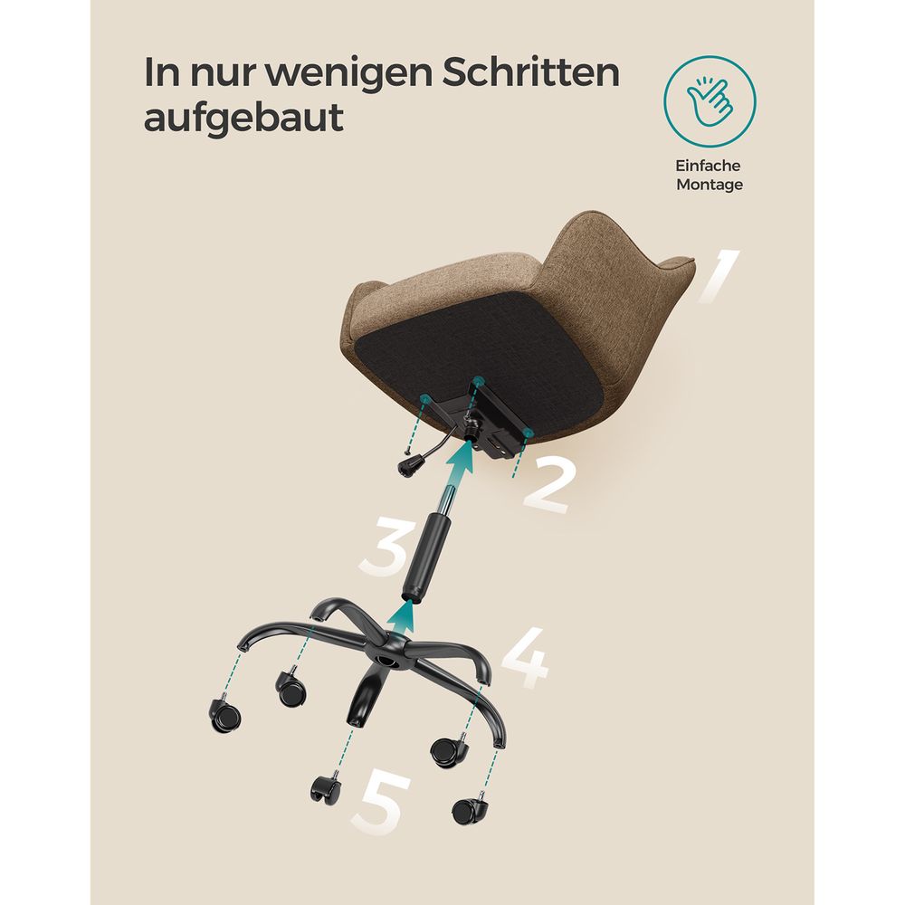 In Hoogte Verstelbare Bureaustoel Voor Thuiswerk en Kantoor – productweergave 45 | De Groot Living