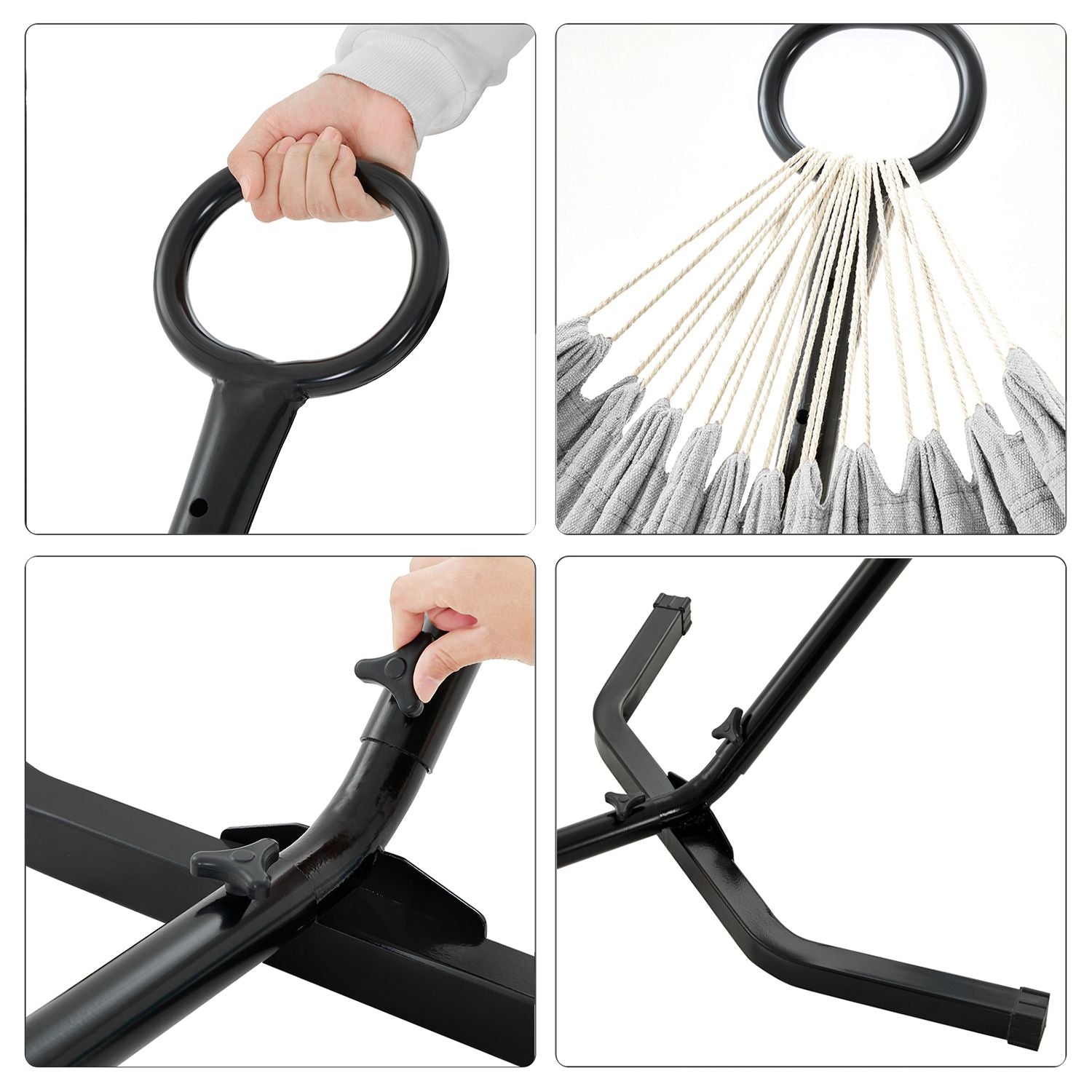 In Hoogte Verstelbare Hangmat met Metalen Frame – productweergave 14 | De Groot Living