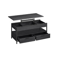 In Hoogte Verstelbare Salontafel met Laden en Open Vak – productweergave 2 | De Groot Living
