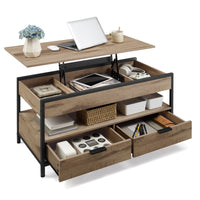 In Hoogte Verstelbare Salontafel met Laden en Open Vak – productweergave 3 | De Groot Living