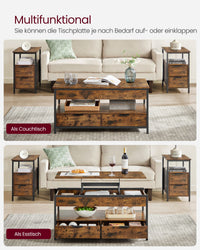 In Hoogte Verstelbare Salontafel met Laden en Open Vak – productweergave 6 | De Groot Living
