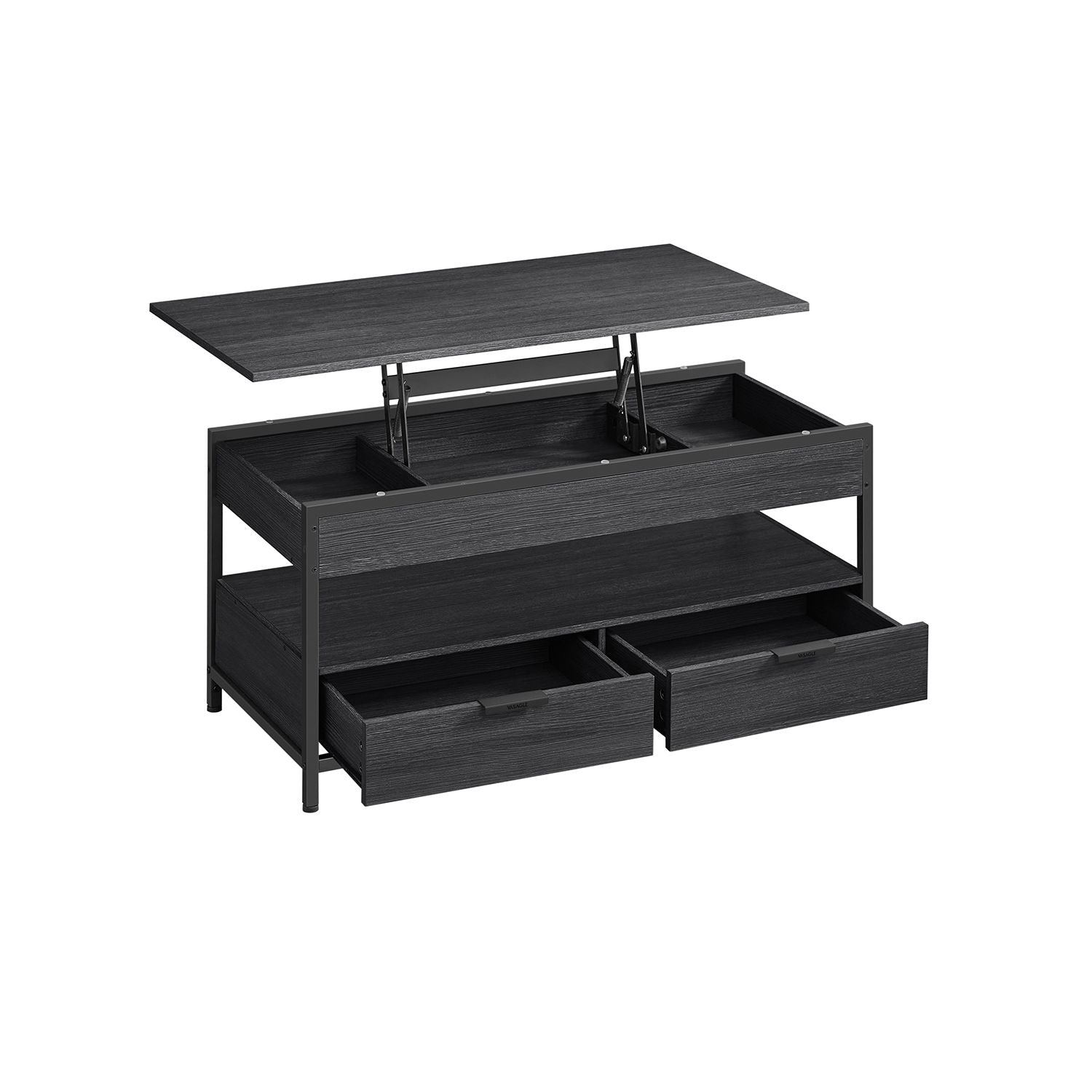 In Hoogte Verstelbare Salontafel met Laden en Open Vak – productweergave 10 | De Groot Living