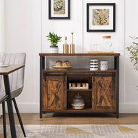 Industrieel Dressoir met 2 Schuifdeuren en Verstelbare Plank – productweergave 8 | De Groot Living