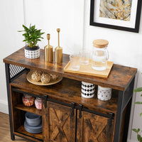 Industrieel Dressoir met 2 Schuifdeuren en Verstelbare Plank – productweergave 11 | De Groot Living