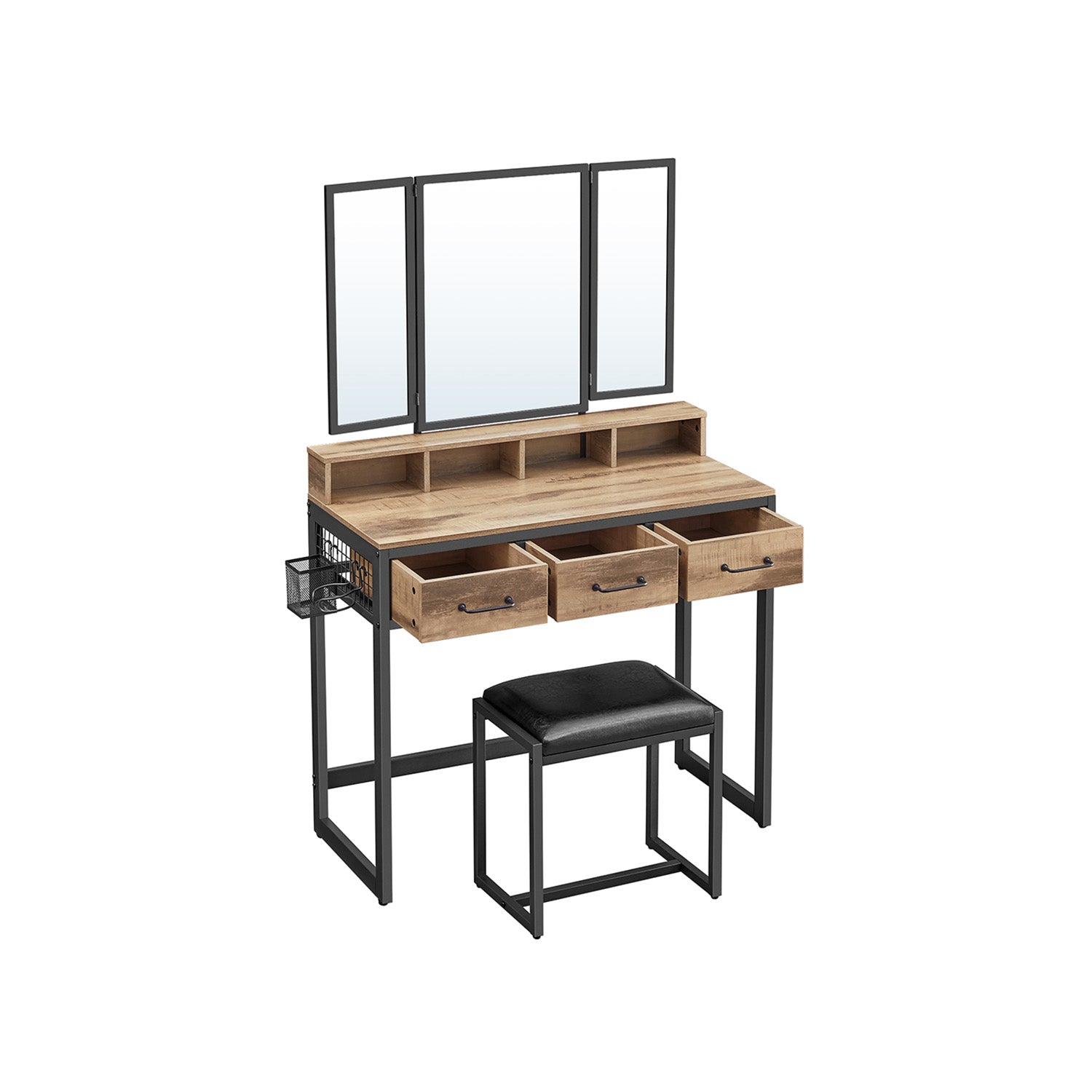 Industriële Kaptafel met Krukje – productweergave 3 | De Groot Living