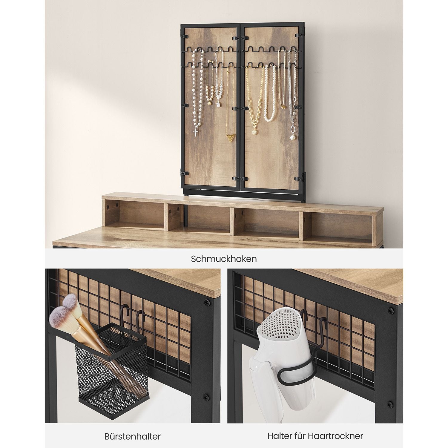 Industriële Kaptafel met Krukje – productweergave 9 | De Groot Living