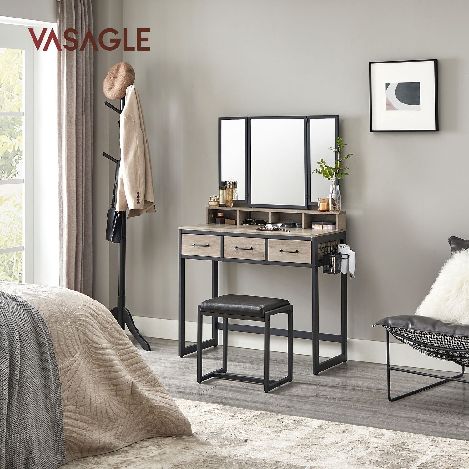 Industriële Kaptafel met Krukje – productweergave 21 | De Groot Living