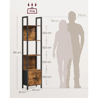 Industriële Ladder-Boekenkast met Lade en 5 Niveaus – productweergave 5 | De Groot Living