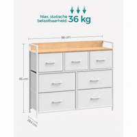 Industriële Ladekast met 7 Stoffen Lades en Metalen Frame – productweergave 15 | De Groot Living