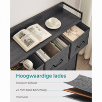Industriële Ladekast met 7 Stoffen Lades en Metalen Frame – productweergave 23 | De Groot Living