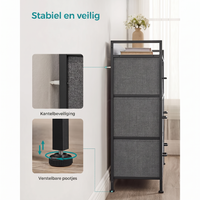 Industriële Ladekast met 7 Stoffen Lades en Metalen Frame – productweergave 26 | De Groot Living