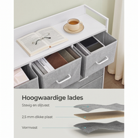 Industriële Ladekast met 7 Stoffen Lades en Metalen Frame – productweergave 32 | De Groot Living