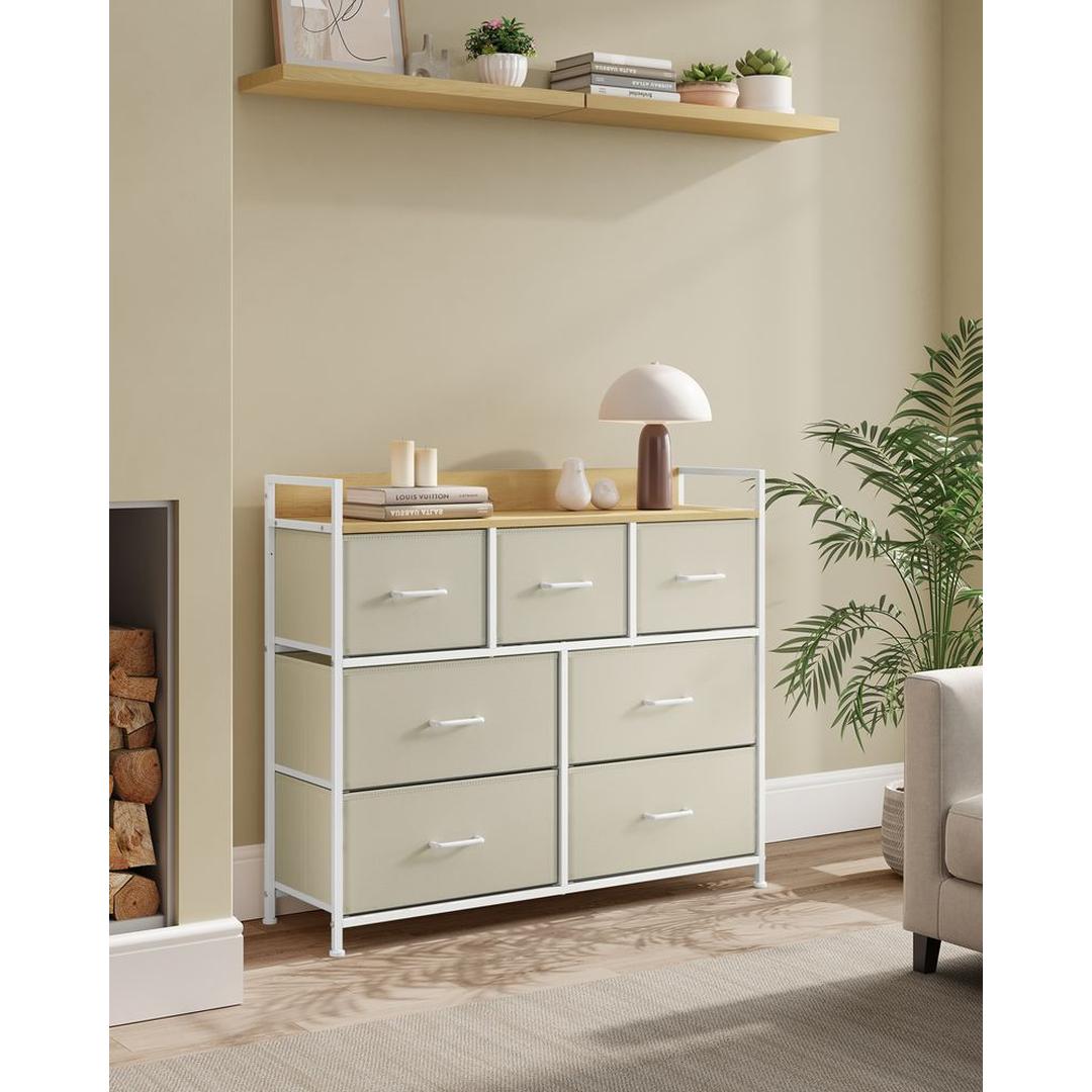 Industriële Ladekast met 7 Stoffen Lades en Metalen Frame – productweergave 38 | De Groot Living