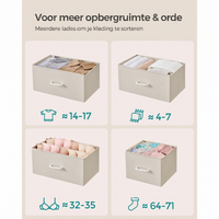 Industriële Ladekast met 7 Stoffen Lades en Metalen Frame – productweergave 39 | De Groot Living