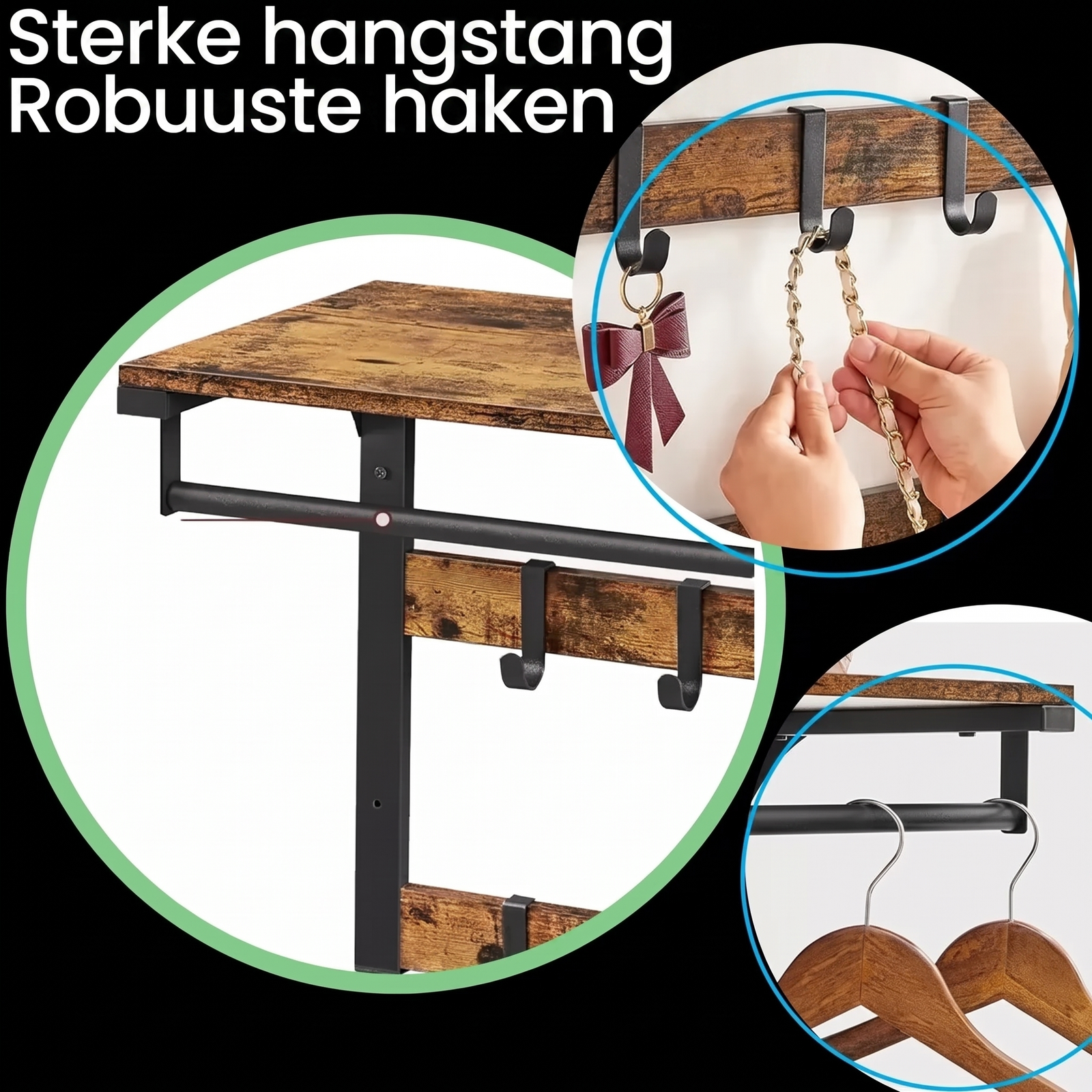 Kapstok en Schoenenbank Set met Haken – productweergave 6 | De Groot Living
