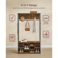 Kapstok Met Bank en Schoenenrek Voor Hal en Entree 4-in-1 Ontwerp – productweergave 3 | De Groot Living