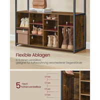Kapstok Met Bank en Schoenenrek Voor Hal en Entree 4-in-1 Ontwerp – productweergave 4 | De Groot Living