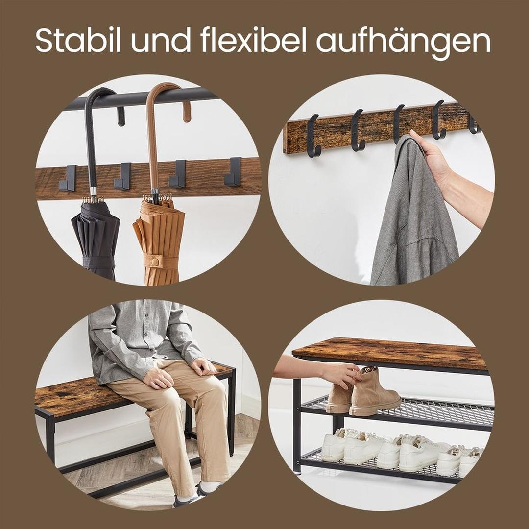 Kapstok Met Schoenenbank – productweergave 4 | De Groot Living