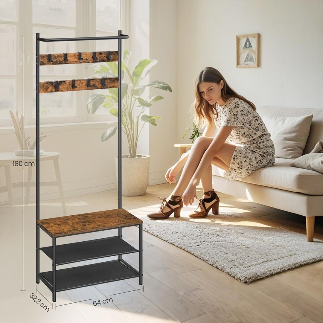 Kapstok Met Schoenenbank – productweergave 7 | De Groot Living