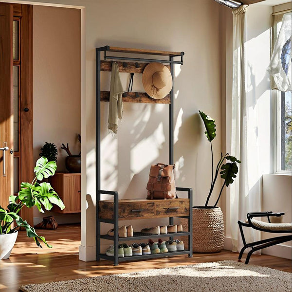Kapstok Met Schoenenbank – productweergave 1 | De Groot Living