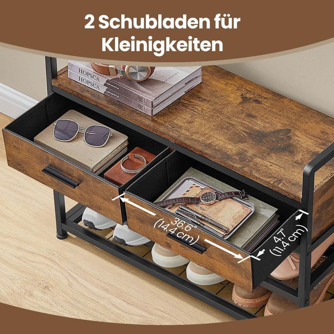 Kapstok Met Schoenenbank – productweergave 3 | De Groot Living