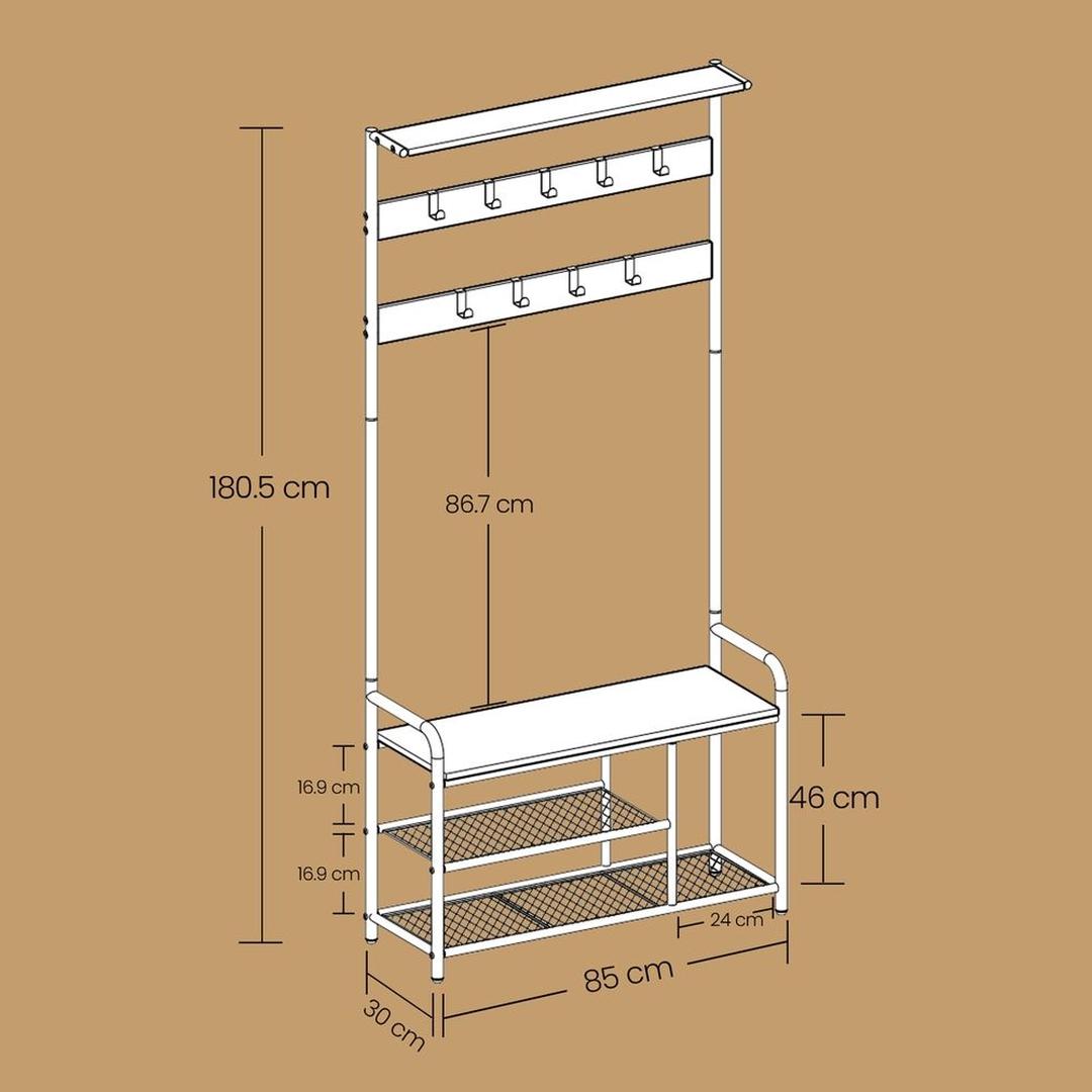 Kapstok met Schoenenrek – productweergave 7 | De Groot Living