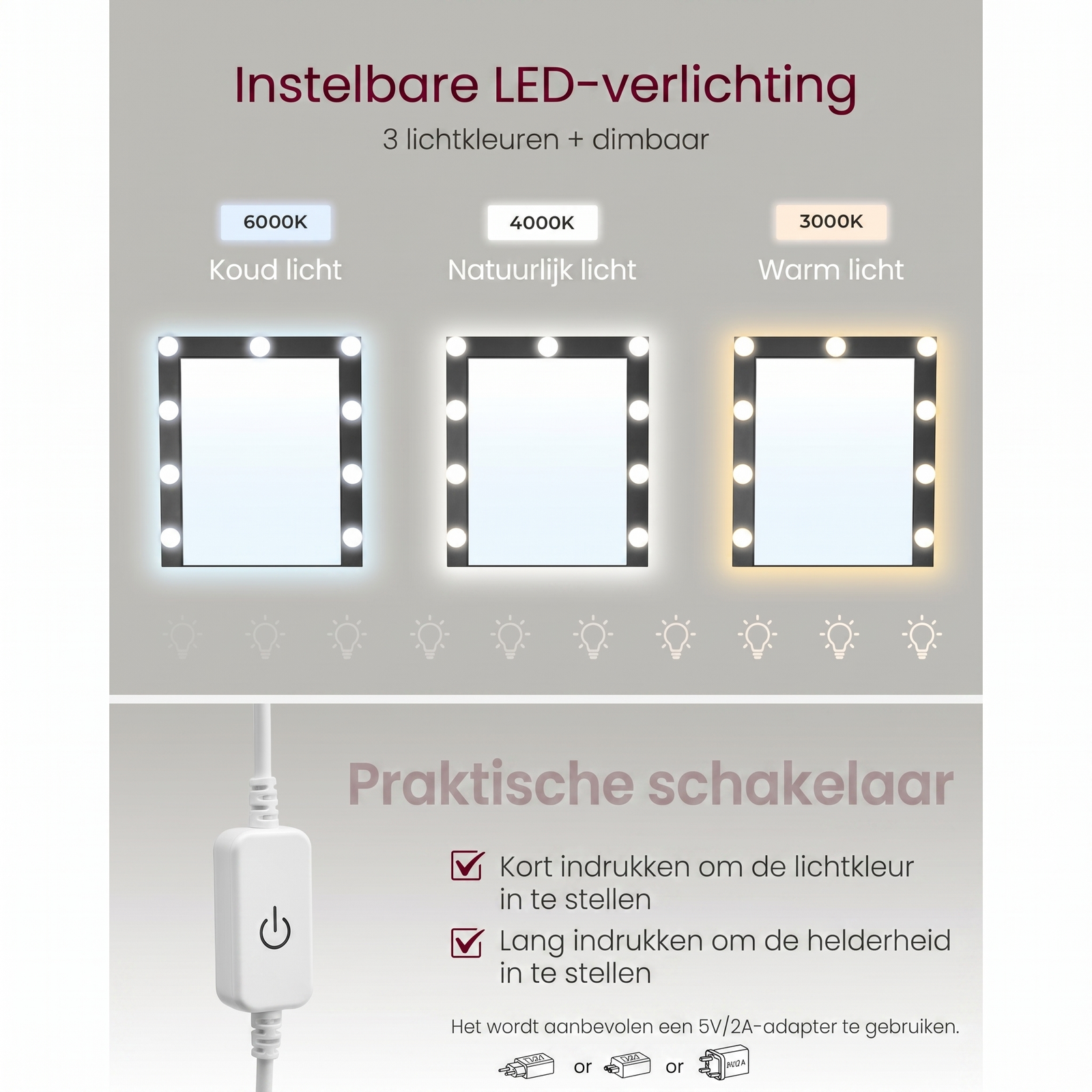Kaptafel met LED-Verlichting – productweergave 4 | De Groot Living