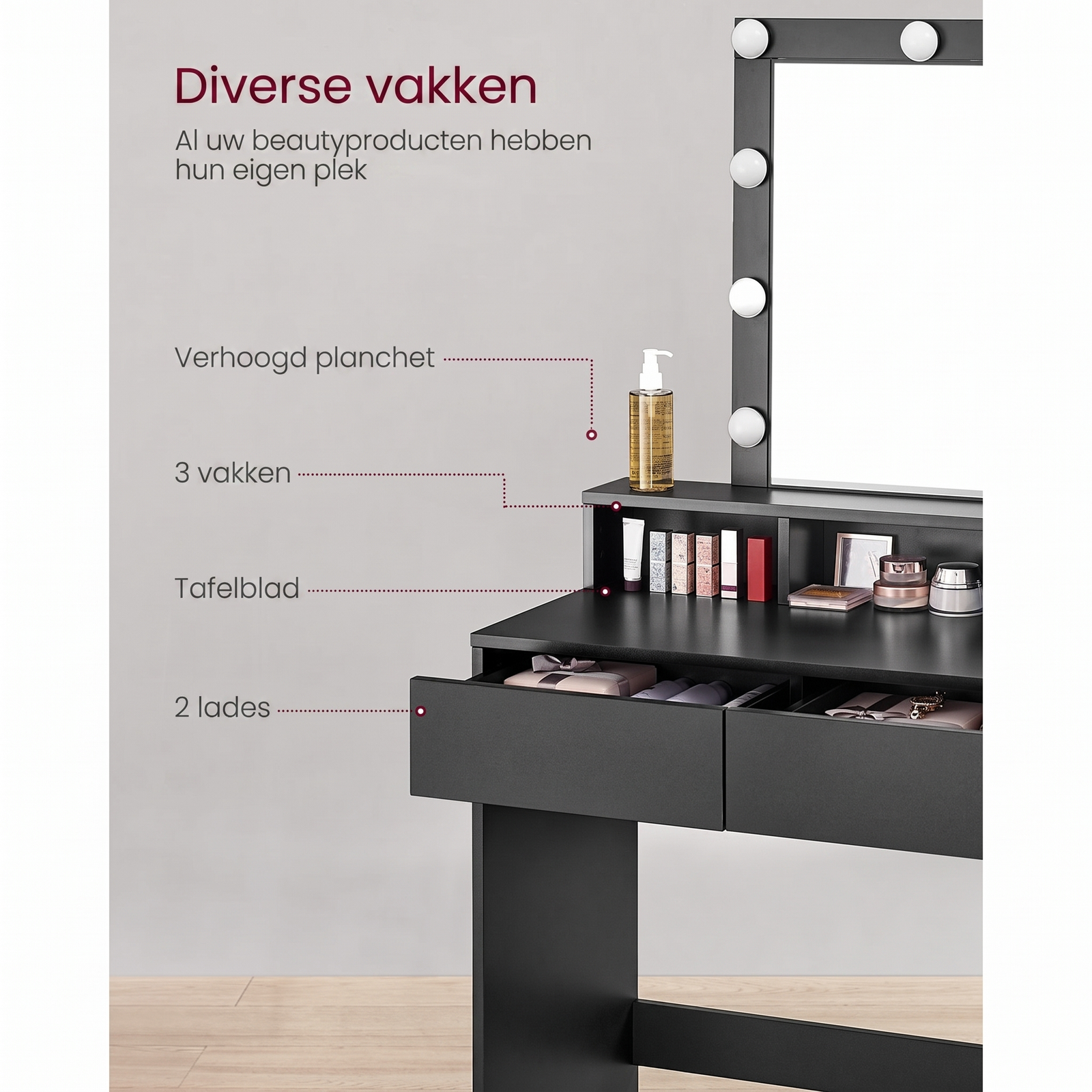 Kaptafel met LED-Verlichting – productweergave 5 | De Groot Living