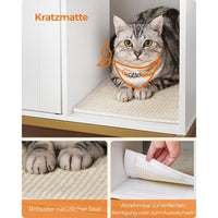 Kattenbak Kast met Verborgen Opbergruimte en Krabmat Voor Katten – productweergave 5 | De Groot Living