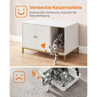 Kattenbak Kast met Verborgen Opbergruimte en Krabmat Voor Katten – productweergave 9 | De Groot Living