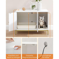 Kattenbak Kast met Verborgen Opbergruimte en Krabmat Voor Katten – productweergave 10 | De Groot Living