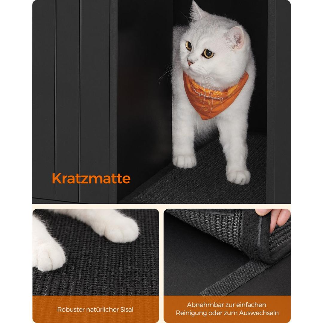 Kattenbak Kast met Verborgen Opbergruimte en Krabmat Voor Katten – productweergave 13 | De Groot Living