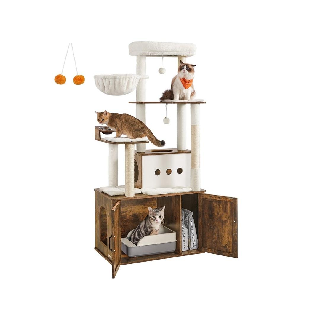Kattenkrabpaal 170 cm met Kattenhuis en Opbergruimte – productweergave 1 | De Groot Living