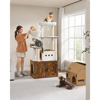 Kattenkrabpaal 170 cm met Kattenhuis en Opbergruimte – productweergave 3 | De Groot Living