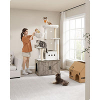 Kattenkrabpaal 170 cm met Kattenhuis en Opbergruimte – productweergave 4 | De Groot Living