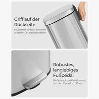 Keukenafvalbak 30 Liter Met Pedaal en Geruisloos Sluitend Deksel – productweergave 7 | De Groot Living